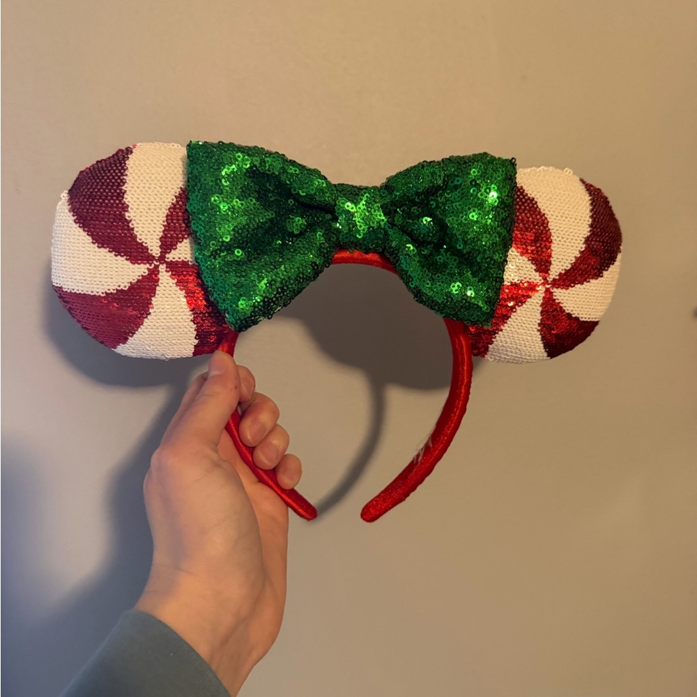 Disney ears Festive Peppermint Headband